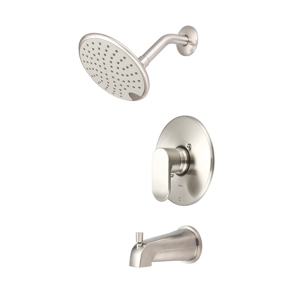 Olympia Faucets Single Handle Tub/Shower Trim Set, Wallmount, Brushed Nickel T-2334-BN